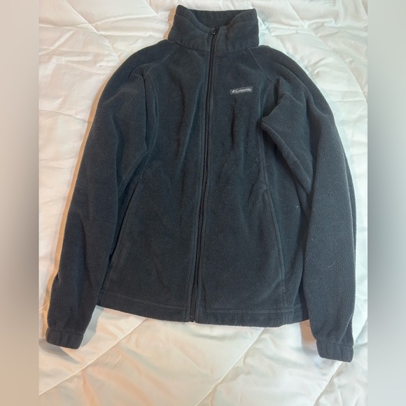Columbia Tops - Woman’s Columbia Black Fleece Zipper Jacket size Large
